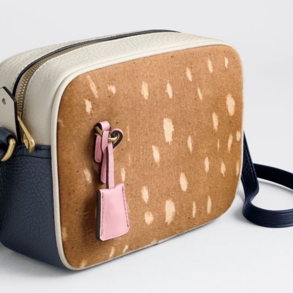 J CREW SIGNET CAMERA BAG CALF HAIR